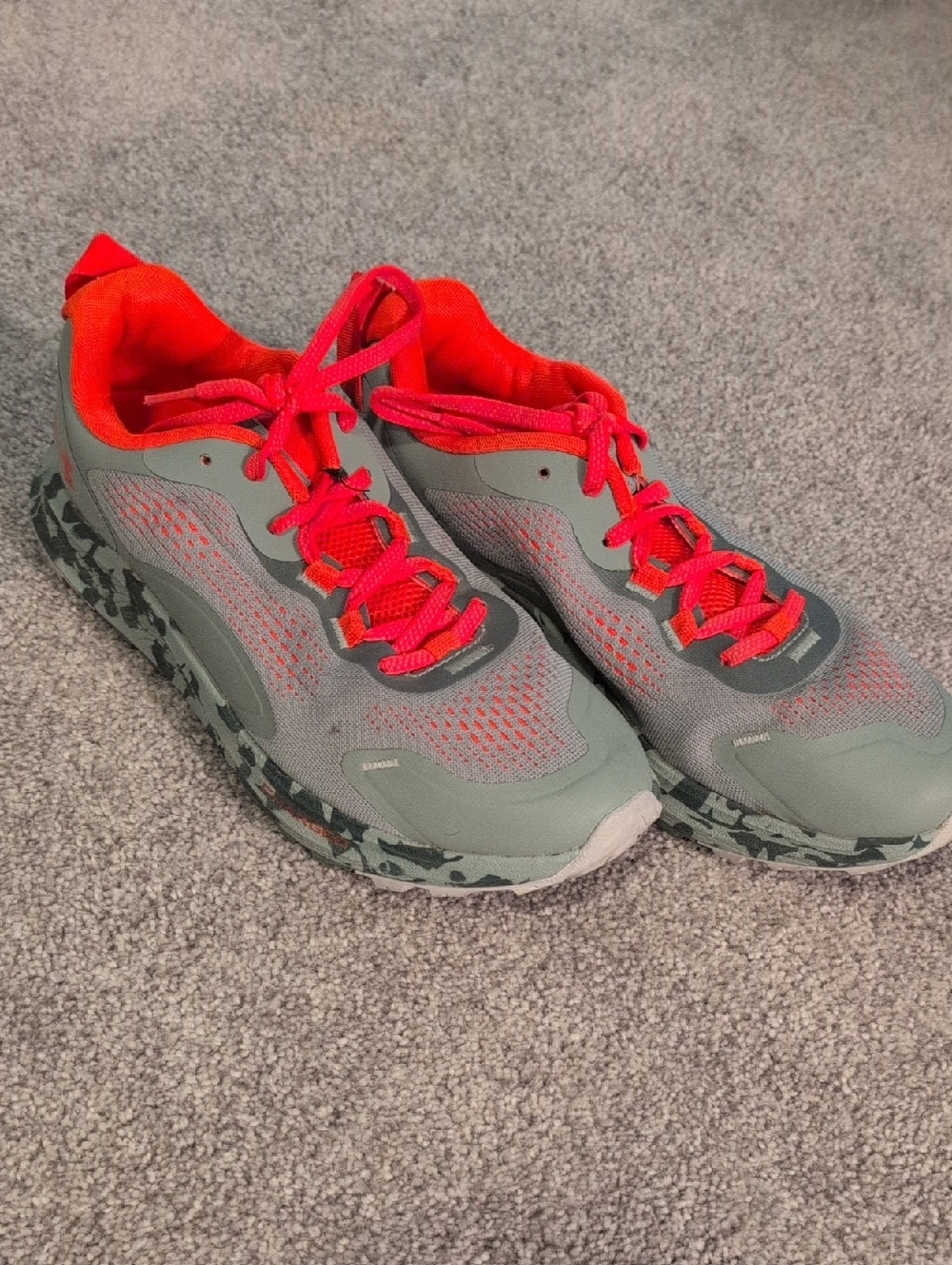 Under armor Green & Neon Coral Sneakers
